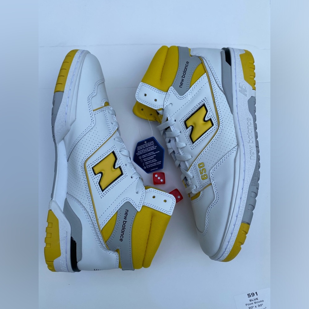 New Balance 650 High white & yellow Men’s sz 12 New No Box!